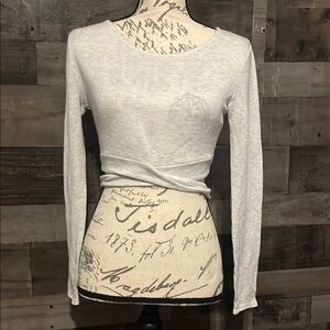 Charlotte Russe Cozy Long Sleeve Crop Top